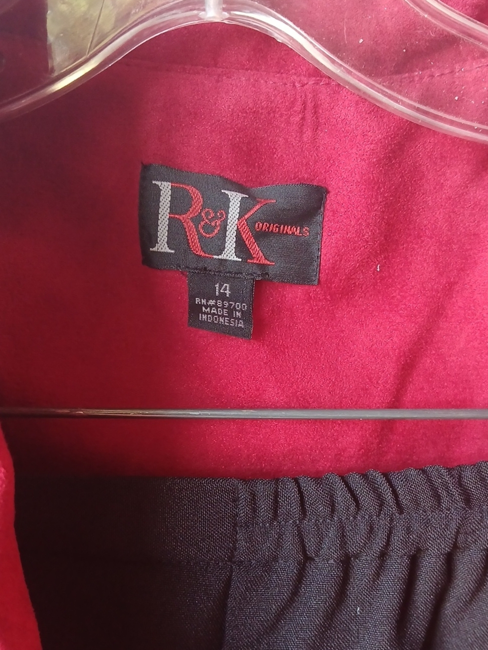 3pc Red Ruffle-Trim Women's Blazer by RK - Picture 2 of 6
